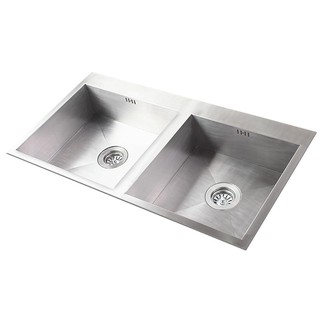 ซิงค์ฝัง 2หลุม LUCKY FLAME EUS-1052 สแควร์ สเตนเลส อ่างล้างจานฝัง SINK BUILT 2BOWL LUCKY FLAME EUS-1052 STAINLESS อ่างล้