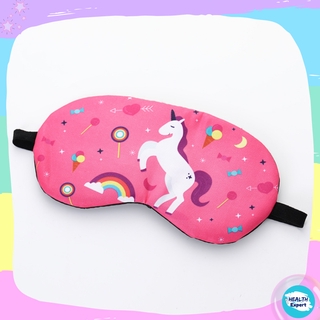 ผ้าปิดตาลายการ์ตูน "ยูนิคอร์น Basic Unicorn Eye Mask : สีแดง รุ่นผ้า " ช่วยกันแสงเวลานอนให้หลับสบาย