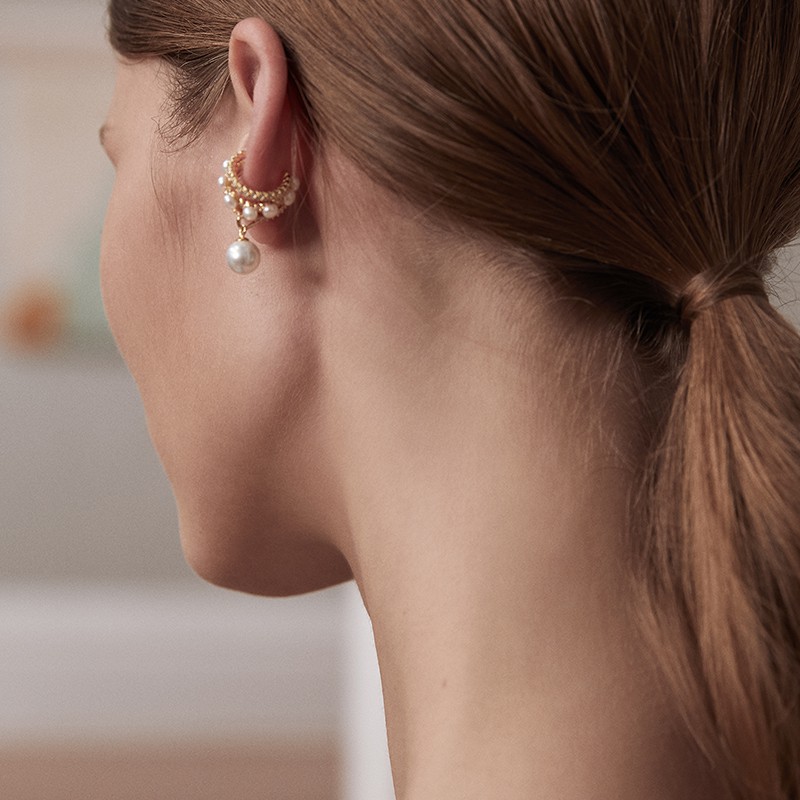 คลิปหนีบหูมุก Bamore โดยไม่ต้องเจาะต่างหู, ต่างหูแบบเกี่ยวหูย้อนยุคฝรั่งเศส, คลิปกระดูกหูระดับไฮเอนด