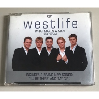 ซีดีซิงเกิ้ล ลิขสิทธิ์ มือ 2 สภาพดี...250 บาท “Westlife” ซิงเกิ้ล "What Makes a Man" แผ่นหายาก Made in EU