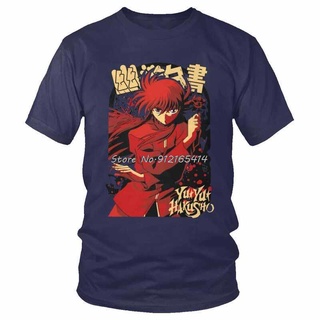 พิมพ์ลายวินเทจเสื้อยืดคอกลม แขนสั้น ผ้าฝ้าย ลาย Youko Kurama Harajuku Yu Yu Hakusho สไตล์ฮิปฮอป สตรีท ฮาราจูกุ สําหรับผู