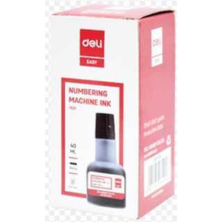 หมึกเครื่องตีเบอร์ สีดำ  (DELI)