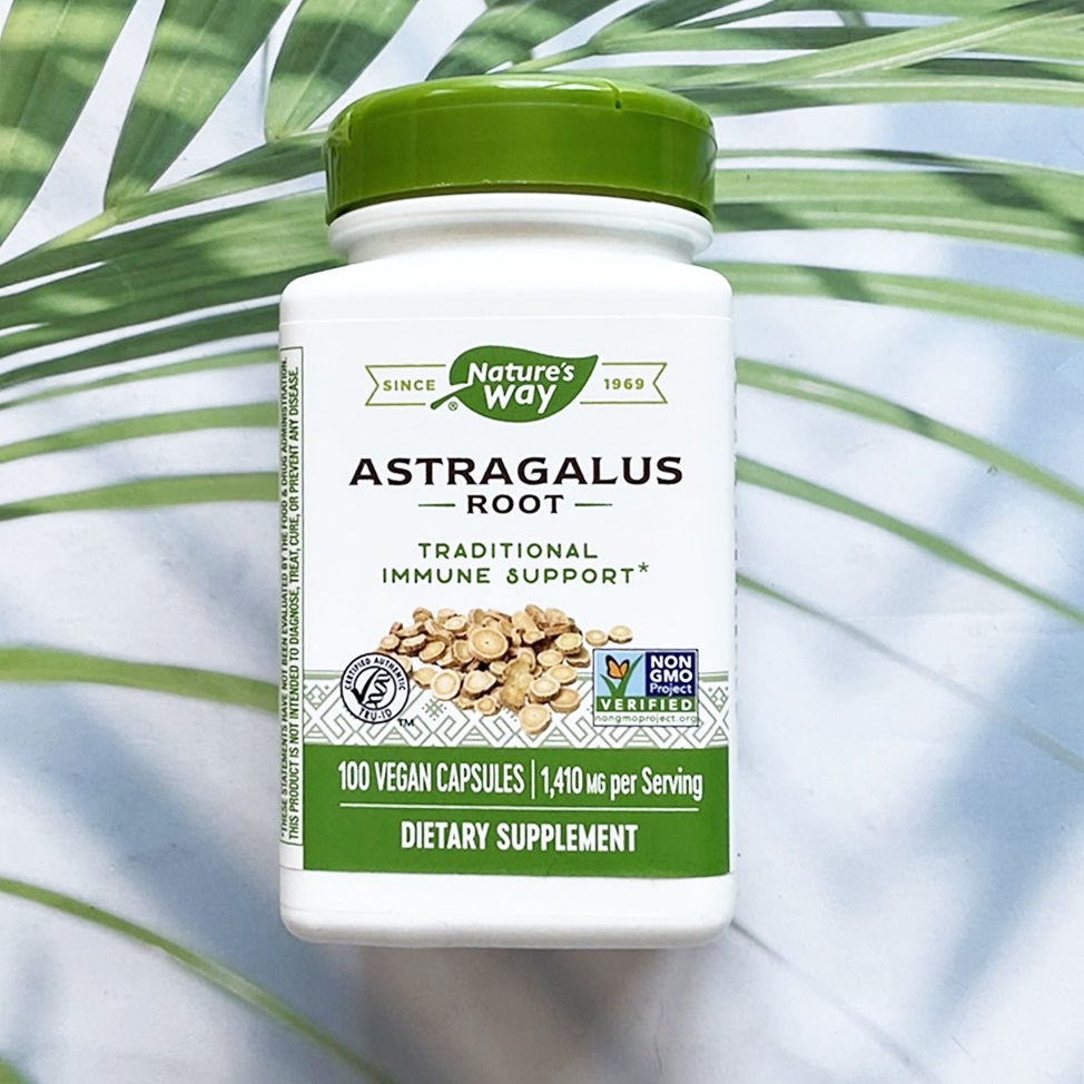 อึ้งคี้ แอสทรากาลัส Astragalus Root 1,410 mg 100  Veg Capsules (Nature's Way®)