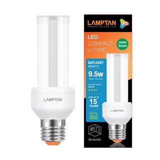 หลอดไฟ LED COMPACT U-Type 9.5W DAYLIGHT E27 LAMPTAN