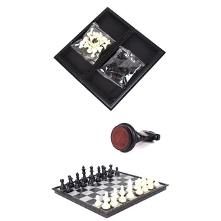เล่นเด็กบอ�ดเกมหมากรุกสากลแม่เหล็กของมันบอร์ด Black&White Magnetic Chess