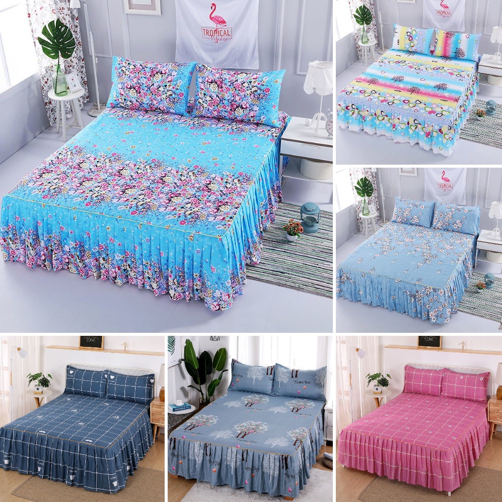 ผ้าคลุมเตียง Unimont โพลีเอสเตอร์ Queen King Size ผ้าปูที่นอน Cadar ผ้าคลุมเตียงห้องนอน (ไม่มีปลอกหมอน)