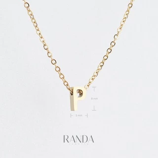 Randa สร้อยคอตัวอักษร สีทอง ตัวพิมพ์ใหญ่ N-Z สแตนเลส เลือกความยาว DIY มินิมอล ไม่ลอกไม่ดำ ลงทะเล โดนน้ำหอมได้