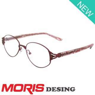 Moris แว่นตา รุ่น สีแดง กรอบเต็ม ขาสปริง วัสดุ สแตนเลส สตีล (สำหรับตัดเลนส์) Eyewear Top Glasses Frame