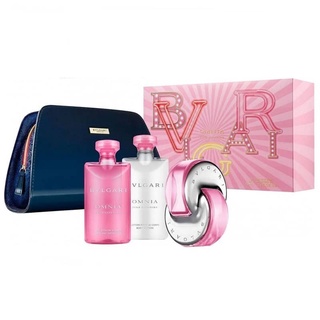 ✅ BVLGARI Omnia Pink Sapphire Pouch Set เซทน้ำหอม โลชั่น เจลอาบน้ำ และกระเป๋า