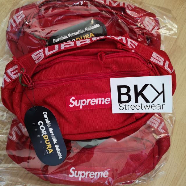 Supreme​ Waist​ bag​ SS18​ red