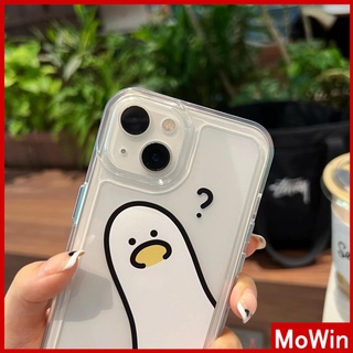 Mowin - เข้ากันได้สำหรับ เคสไอโฟน เคสไอโฟน11 เคสโทรศัพท์ iphone 13 pro max เคส iPhone ซิลิโคนนุ่มเคสใสกันกระแทกกล้องป้องกันปุ่มโลหะเป็ดการ์ตูนน่ารักสำหรับ iPhone 11 Pro Max 13 Pro Max 12 Pro Max 7Plus xr XS Max