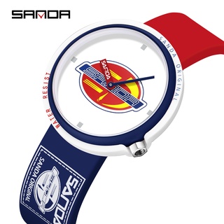 Sanda Pioneer นาฬิกาข้อมือควอทซ์ลําลอง กันน้ํา สีพื้น เรียบง่าย 3202-12