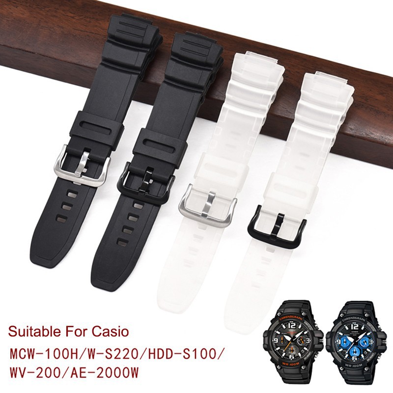 สายนาฬิกาข้อมือ Casio Mcw - 100 H 16 Mm Mcw110H Hdd - S100 Wv - 200 W - S220 Ae - 2000 Ae - 2100