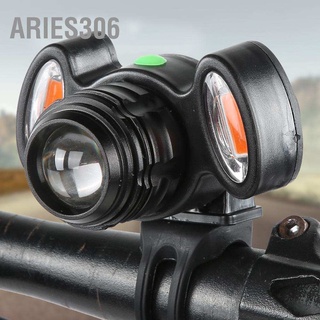 Aries306 Night Cycling High Brightness Bike USB Charging Front Light Lamp Flashlight for Mountain Bicycle Black