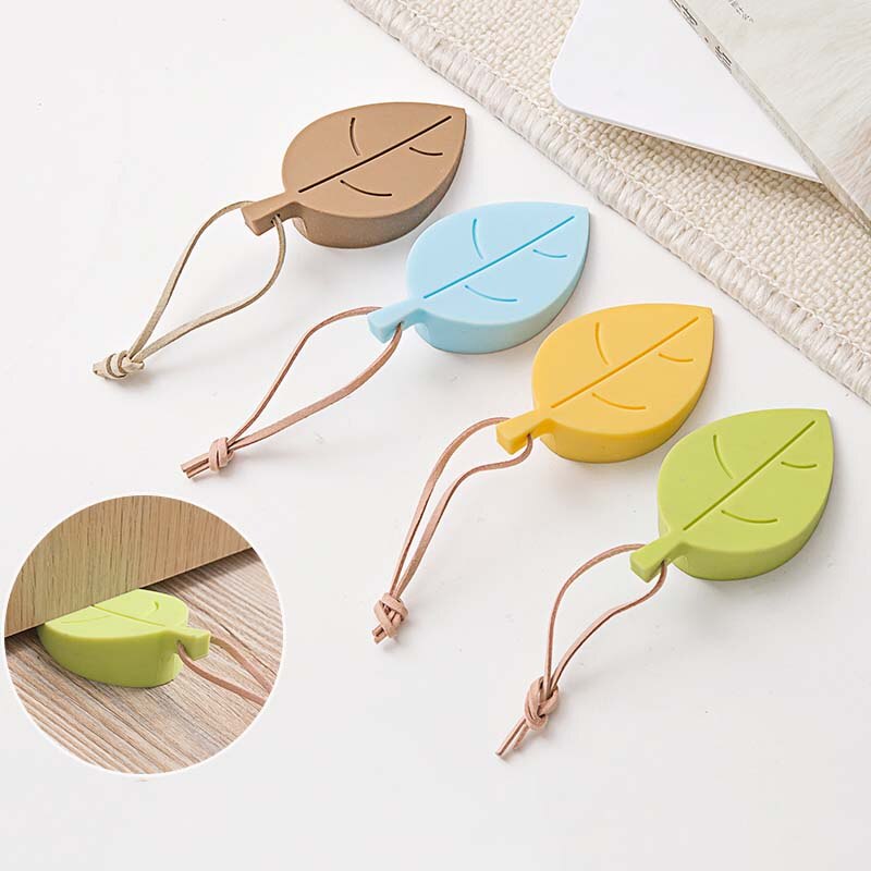 อุปกรณ์หยุดประตูแบบซิลิโคนรูปทรงใบไม้ เพื่อความปลอดภัย สำหรับเด็ก