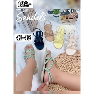 👠 sz.41-45 รองเท้าแบบไขว์รัดข้อเท้า