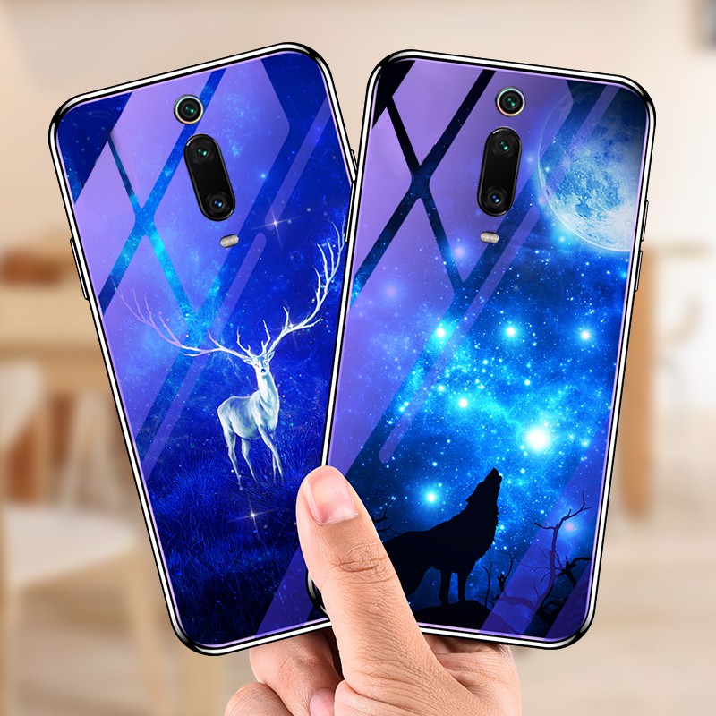 Xiaomi Redmi K20 K20 Pro Redmi 7 7a Case Fashion Blu Ray Glass Back 