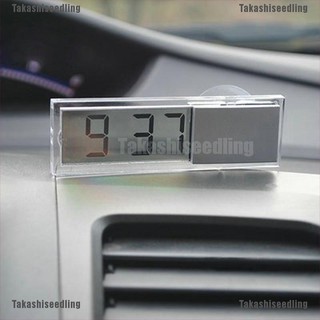 Takashiseedling นาฬิกาดิจิตอล LED สำหรับติดหน้าต่างรถยนต์