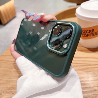 【Alpine Green】เคสโทรศัพท์มือถือ ซิลิโคน ใส กันกระแทก พร้อมเลนส์โลหะ สําหรับ iPhone 13 Pro MAX 11 12 Pro MAX 13Mini