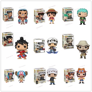 ฟิกเกอร์ One Piece Monkey D. Funko Pop สําหรับตกแต่งบ้าน ของเล่นโมเดลตุ๊กตา Luffy Chopper Ace Law Zoro