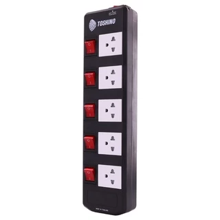TOSHINO ปลั๊กพ่วง ปลั๊กไฟ รุ่น TIS กำลังไฟ 3600W 3, 5 ช่องเต้ารับ สวิตช์คุมแยกช่อง สายไฟยาว 3, 5 เมตร รางปลั๊ก USB