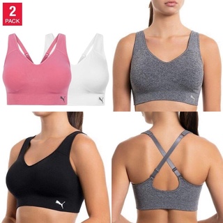 PUMA Seamless Sports Bra สปอร์ตบราไร้ตะเข็บ ผ้านุ่ม ยืด ใส่สบาย สายสามารถไขว้ได้ 2 แบบ 🇺🇸💯