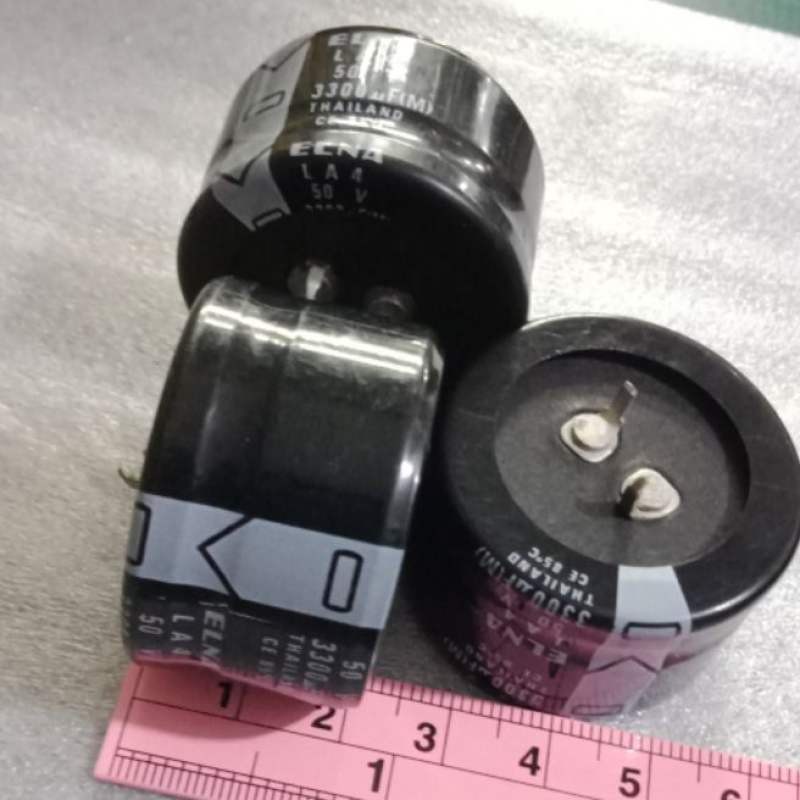 (ใส่โค้ดPEPE333 ลดเพิ่ม 15%)3300UF 50V ELNA คาปาซิเตอร์ 3300UF 50V ขนาด 35x22mm สีดำ CE85C ตัวเตี้ย 