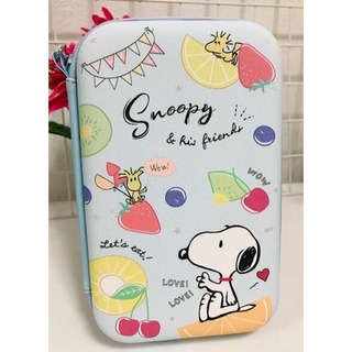 SNOOPY  SK  F   กล่องเก็บสายชาร์จ  กล่องใส่ PWB HDD , หูฟัง , เอนกประสงค์, Size XL ลาย SNOOPY  SKY LETS EAT    BY PMYL