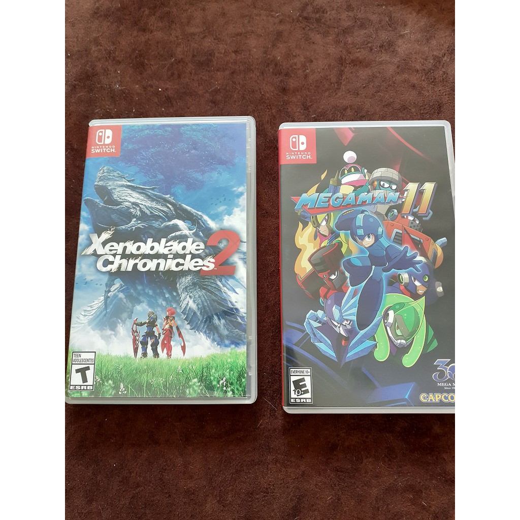 Xenoblade 2 and Megaman 11 มือสอง Nintendo Switch