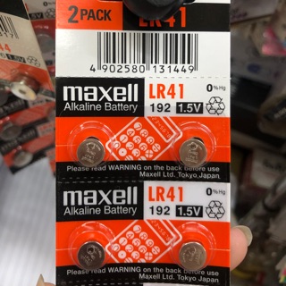 [ LR41,4ก้อน] ถ่าน Maxell LR41/736/192/392 (1.5V