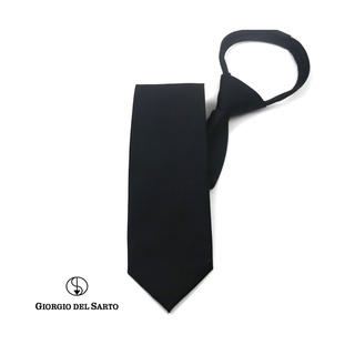 Giorgio Del Sarto Adults Zipper Tie Black ไทซิป เนคไทสำเร็จรูปสีดำ