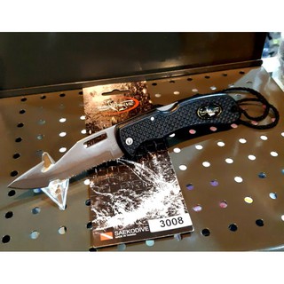 Saekodive Folding Knife SS S3008SCUBA DIVING ใบมีด Stainless steel 304 Back lockMade in Taiwanมีดพับ มีดดำน้ำ