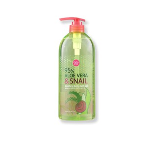 CATHY DOLL เจลอาบน้ำ Aloe Vera &amp; Snail Soothing Body Bath Gel ขนาด 750 มล. ผลิตภัณฑ์บำรุงผิวกาย ผลิตภัณฑ์ดูแลผิวกาย ผลิต