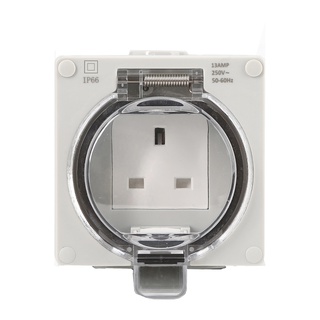 H66-UK สวิทช์ไฟกันน้ำ สวิทช์บ้านกันน้ำ(UK Socket - Weather Proof)