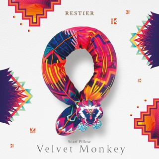 RESTIER SCARF PILLOW - VELVET MONKEY หมอนรองคอเวลเว็ท มังกี้