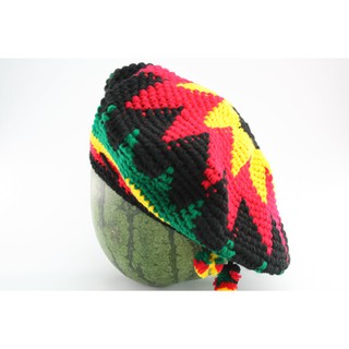 สินค้าราสต้า Tam Rasta Red Sun Pattern หมวกราสต้าทรงกลมลายดอกทานตะวัน