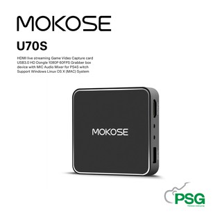 MOKOSE U-70S HDMI live streaming Game Video Capture card USB3.0 HD สำหรับไลท์สตีมมิ่ง