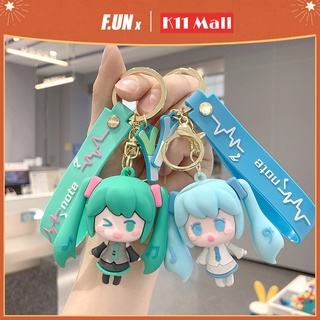 พวงกุญแจ จี้การ์ตูน Hatsune Miku น่ารัก สําหรับรถยนต์ รถจักรยานยนต์