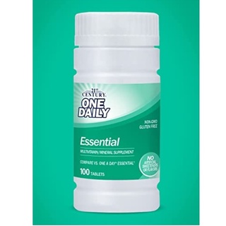 วิตามินรวม ที่จำเป็น 21st Century, One Daily, Essential, 100 Tablets