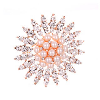 Hot sale Shiny Rhinestone Gold Silver Brooch