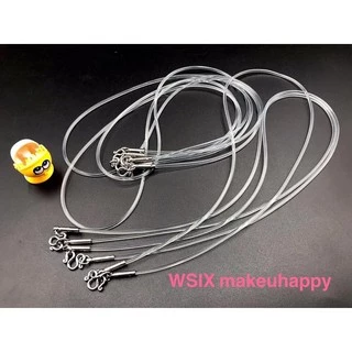 สร้อยคอยาง PVC แขวนพระ สร้อยยางPVC ห้อยพระ สร้อยเด็ก ยาว18 20 24นิ้ว แต่งอะไหล่สแตนเลสแท้