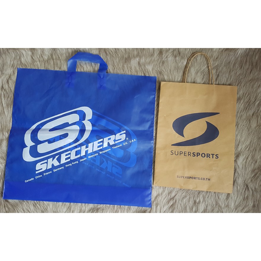 [มือ2/พร้อมส่ง] ถุงกระดาษ supersports super sports, skechers