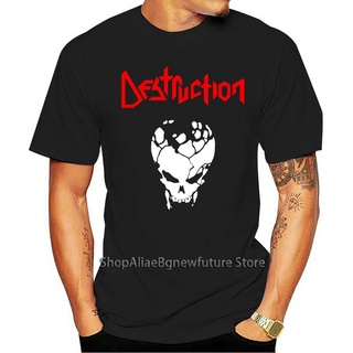 เสื้อผ้าผชใหม่ เสื้อยืดแขนสั้น ผ้าฝ้าย พิมพ์ลายหัวกะโหลก Destruction Slayer Sodom สีดํา สําหรับผู้ชาย 2022S-5XL