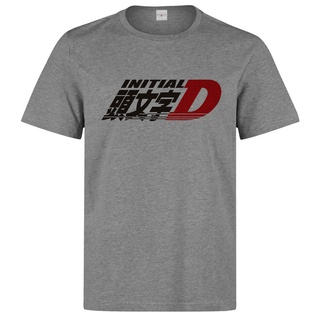 เสื้อยืดผ้าฝ้าย 100% พิมพ์ลายโลโก้ Initial D Animega คุณภาพสูง ของขวัญวันพ่อ สไตล์ญี่ปุ่น สําหรับผู้ชาย