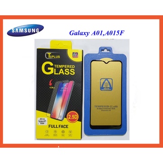 ฟีล์มกระจก(กันแตก)Samsung Galaxy A01,A015F (2.5D แบบเต็มจอ-กาวเต็ม