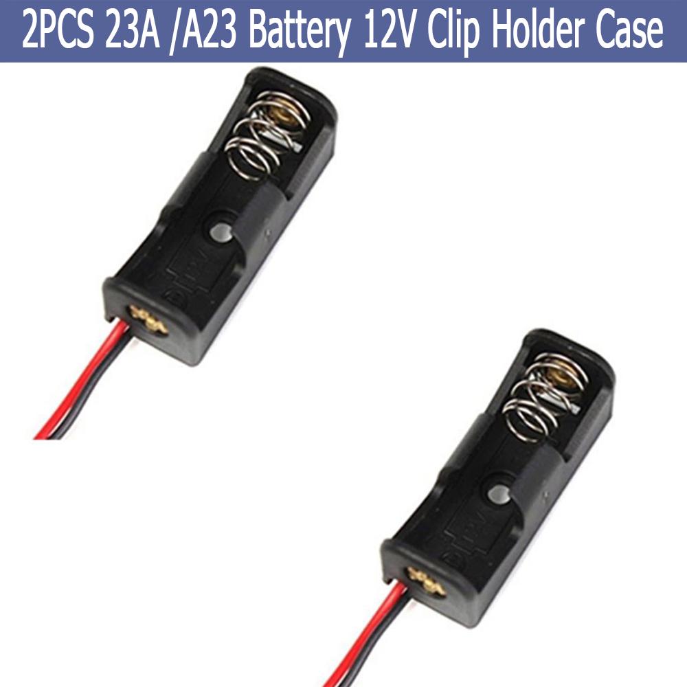 HOT SALE 2PCS 23A /A23 Battery 12V Clip Holder Case