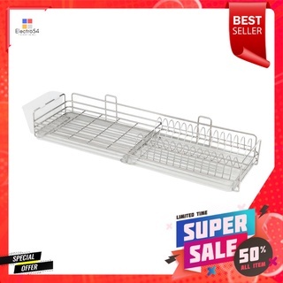 ชั้นคว่ำจานติดผนังพร้อมที่ใส่ช้อน+ถาด KECH 80 ซม.WALL-MOUNTED DISH DRAINER KECH 80CM