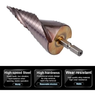 🔥M35 HSS Co Step Drill Bit Cobalt Cone Drill Bits 4-32Mm Wood Stainless Steel Metal Hole Saw Tool Set Hex