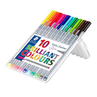 ปากกาหัวสักหลาด"TRIPUS"10สีP10 Staedler