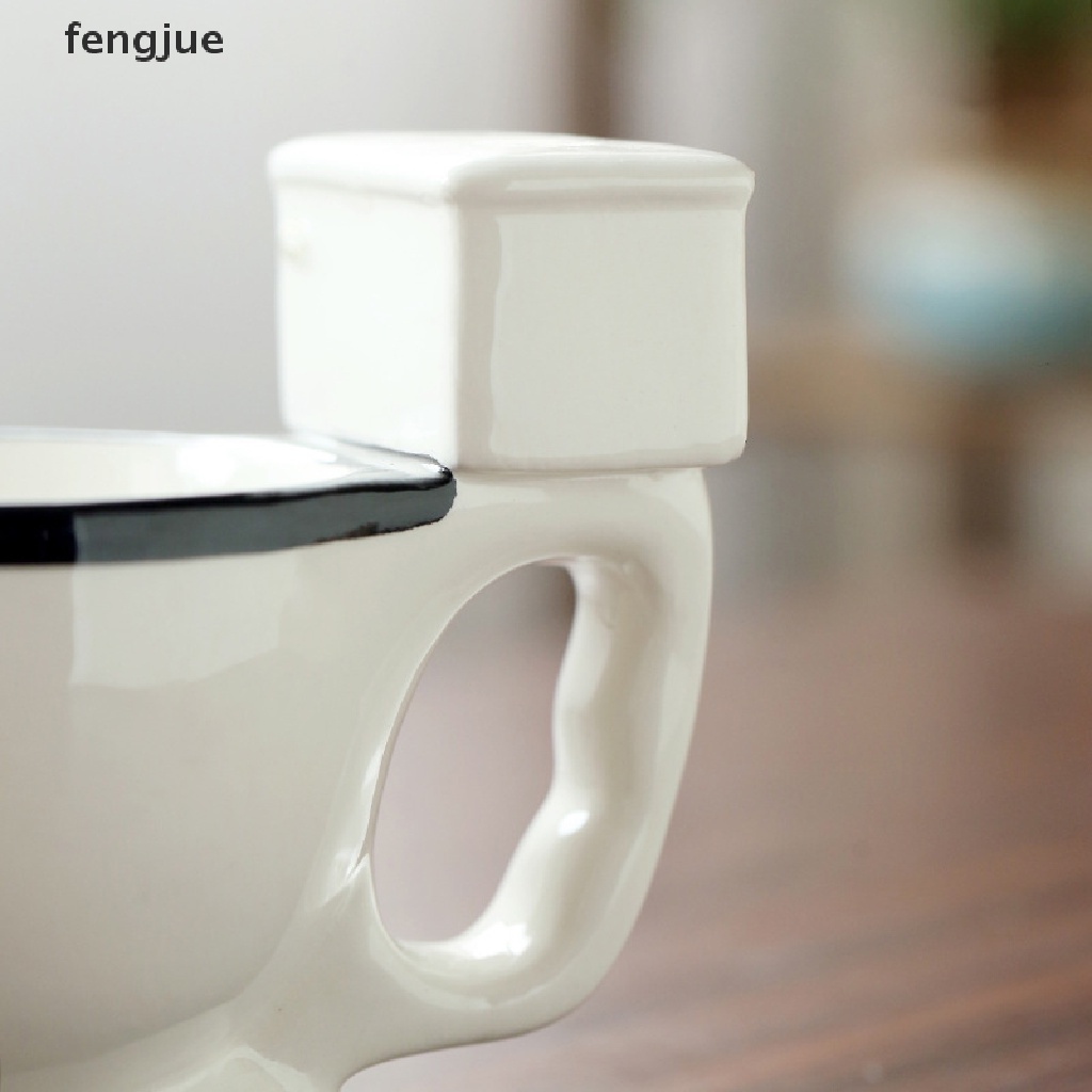 fengjue Toilet Ceramic Mug 300ml Coffee Tea Milk Ice Cream Cup Water Cup Christmas gifts FJ
